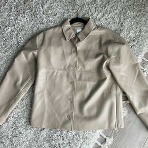 Aritzia Faux Leather Shirt Jacket